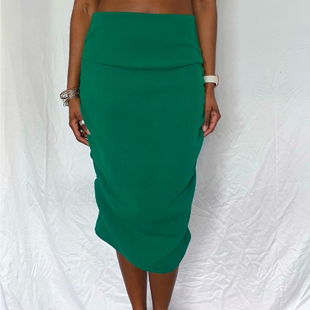 Gabrielle Union / New York & Co Rouched Pencil Skirt  Green